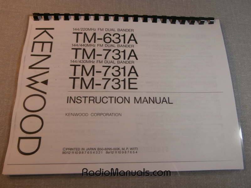 Kenwood TM-631A/731A Instruction Manual